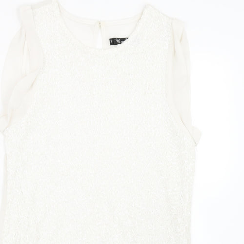 esoterica Womens White   Basic Tank Size 16