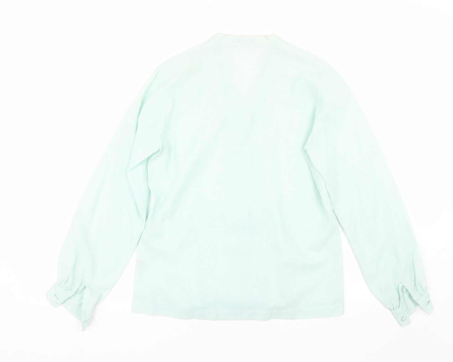 Lily Womens Green Floral  Basic Blouse Size 14
