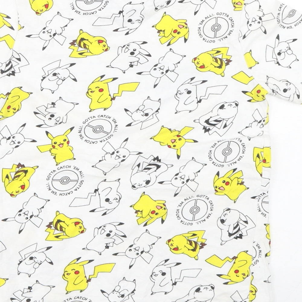George Boys White Animal Print  Basic T-Shirt Size 9 Years  - Pokemon