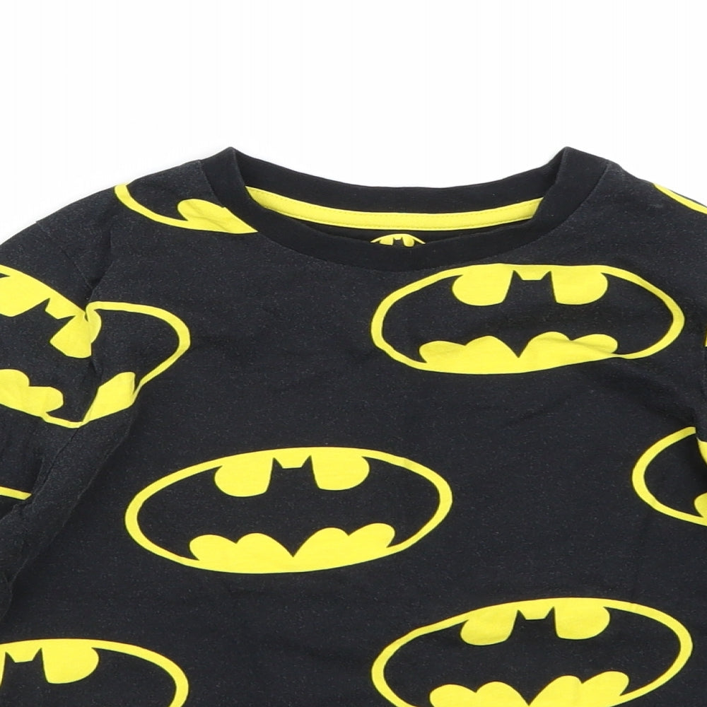 Batman Boys Black Animal Print   Pyjama Top Size 8-9 Years  - Batman