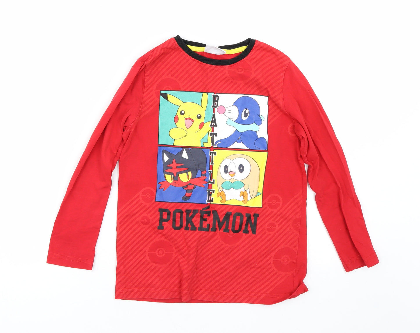 Pokemon Boys Red   Basic T-Shirt Size 8-9 Years  - Pokemon