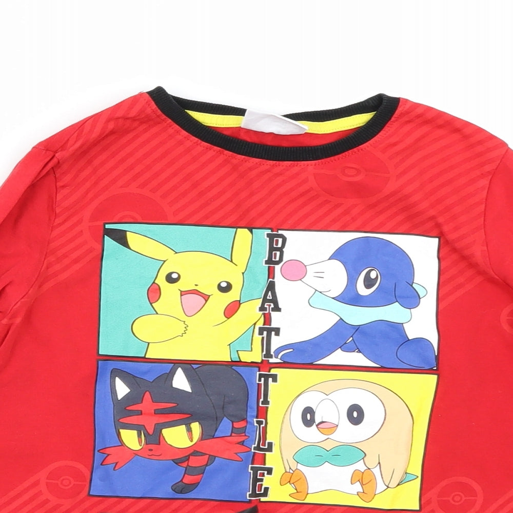 Pokemon Boys Red   Basic T-Shirt Size 8-9 Years  - Pokemon