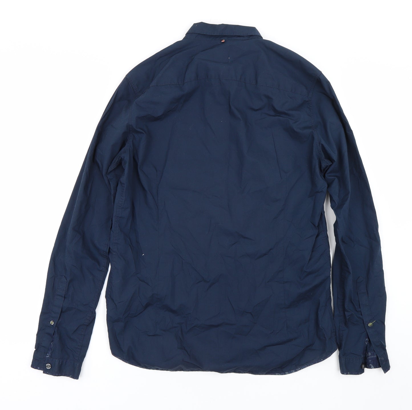 Pretty Green Mens Blue    Dress Shirt Size M