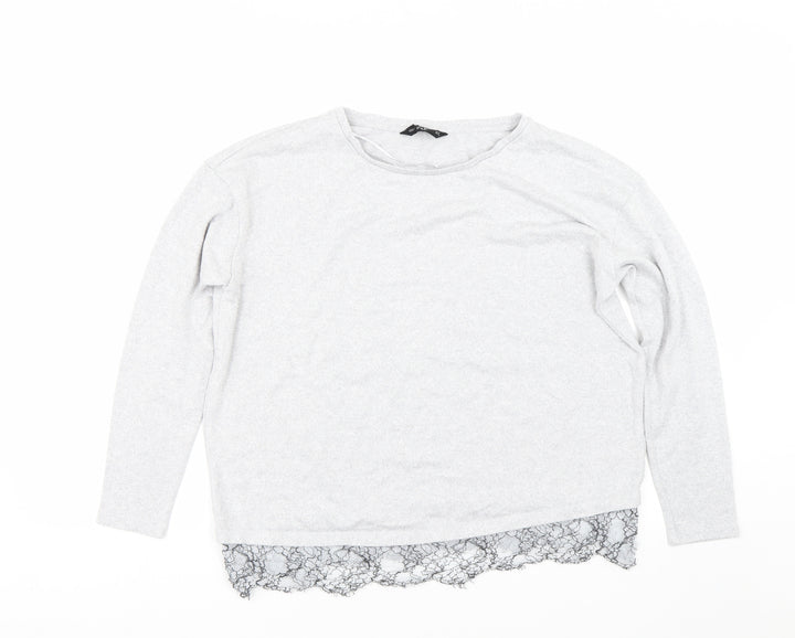 F&F Womens Grey Pullover Jumper Size 12