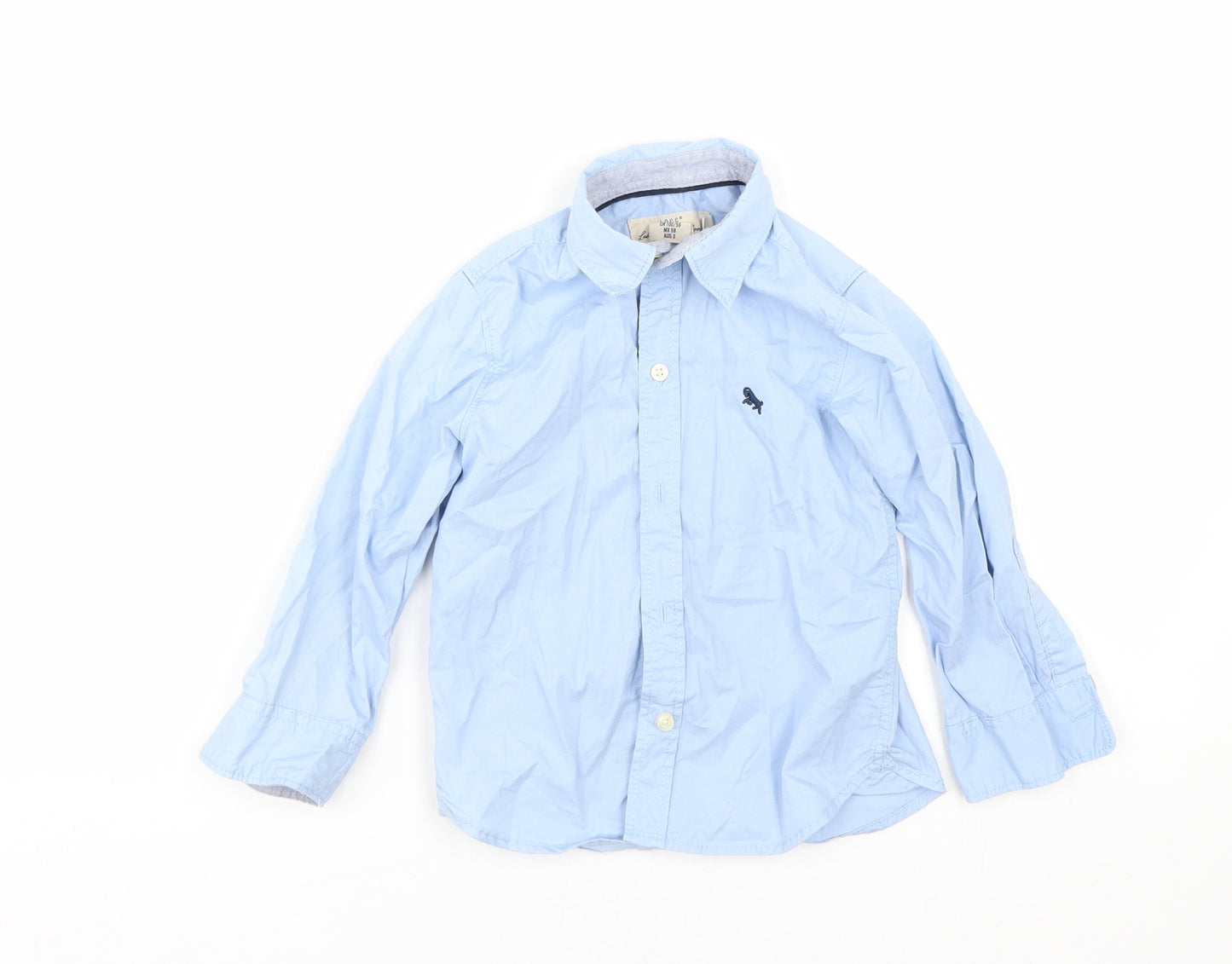 H&M Boys Blue   Basic Button-Up Size 24 Months