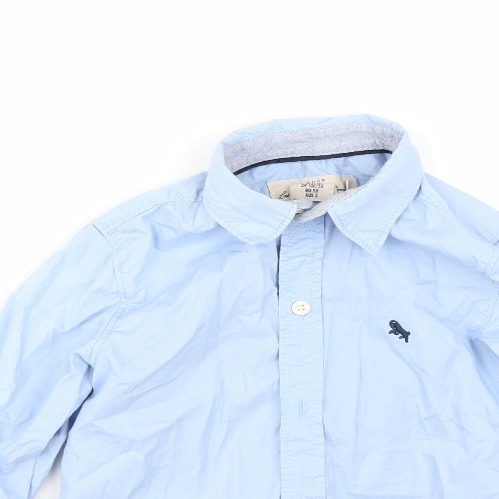 H&M Boys Blue   Basic Button-Up Size 24 Months