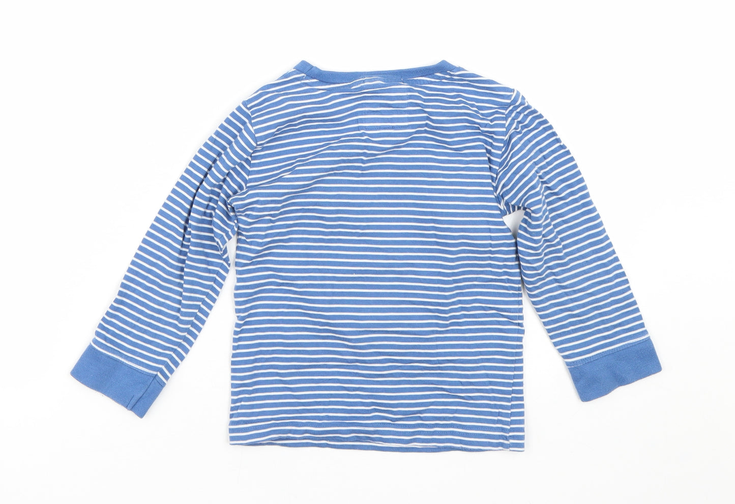 Junior J Boys Blue Striped  Basic T-Shirt Size 36 Months  - Dog