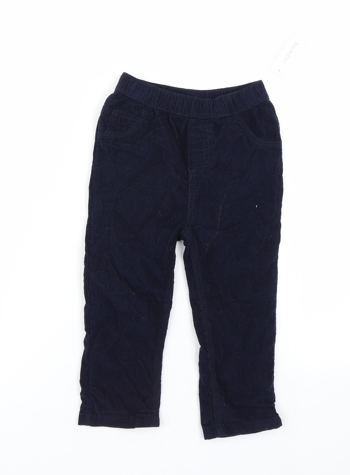 Bluezoo Boys Blue  Corduroy Capri Trousers Size 18-24 Months