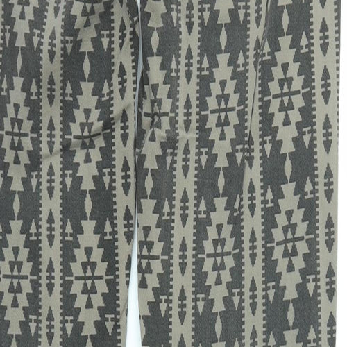 River Island Womens Brown Geometric  Straight Jeans Size 8 L31 in