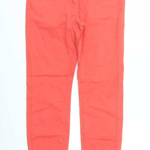 M&S Womens Red   Skinny Jeans Size 8 L28 in