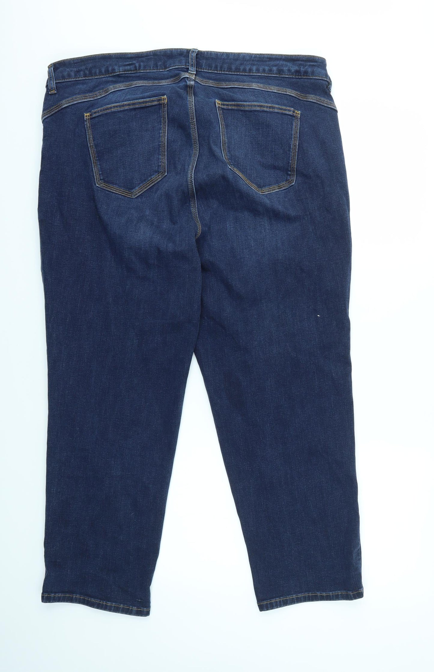 M&S Womens Blue   Straight Jeans Size 22 L27 in