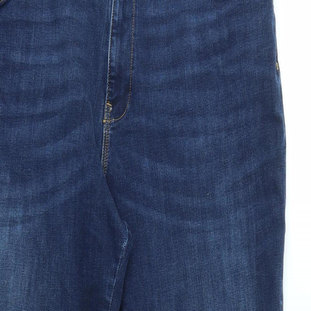 M&S Womens Blue   Straight Jeans Size 22 L27 in
