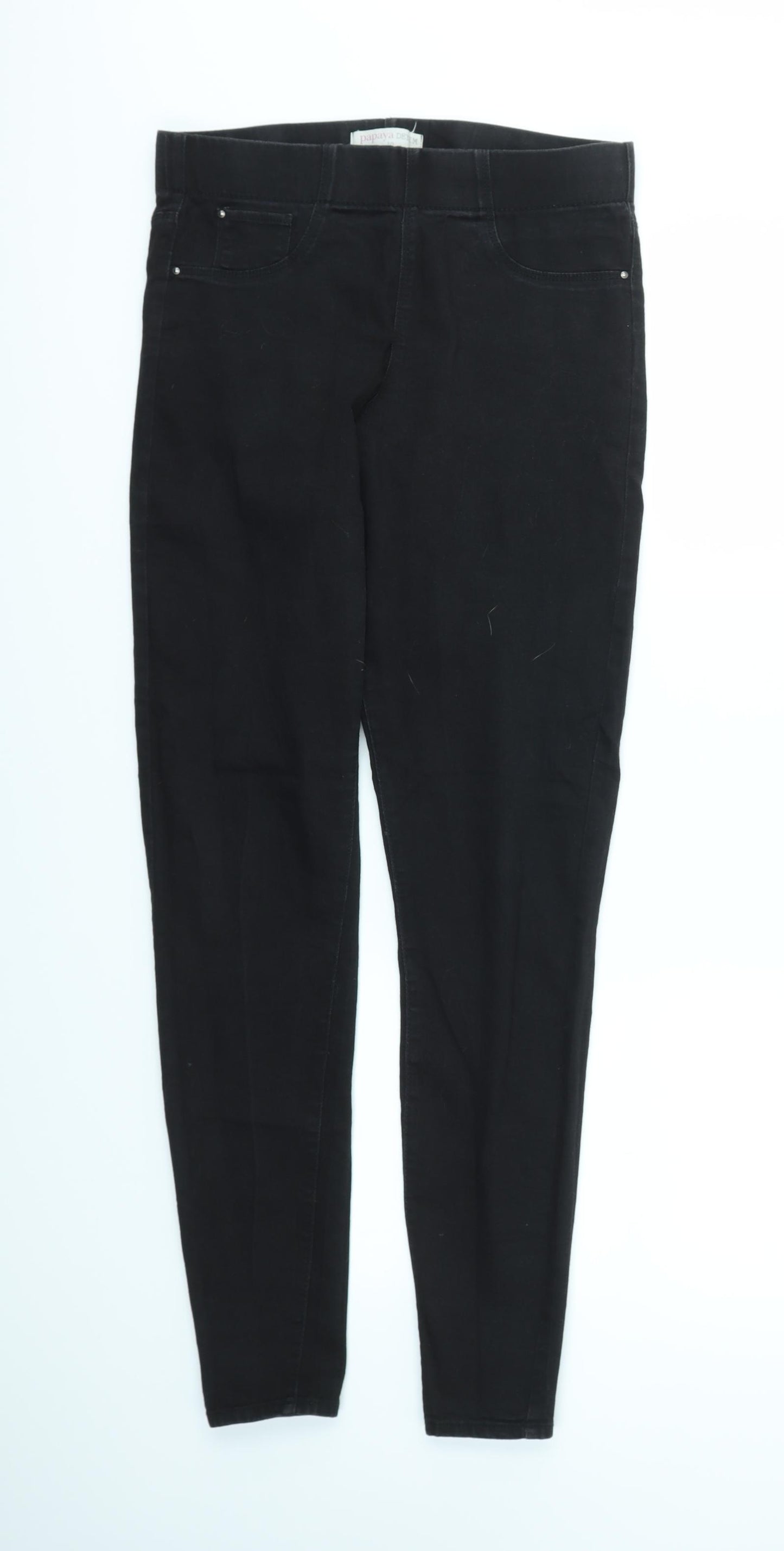 Papaya Womens Black   Skinny Jeans Size 10 L32 in - stretch waistband