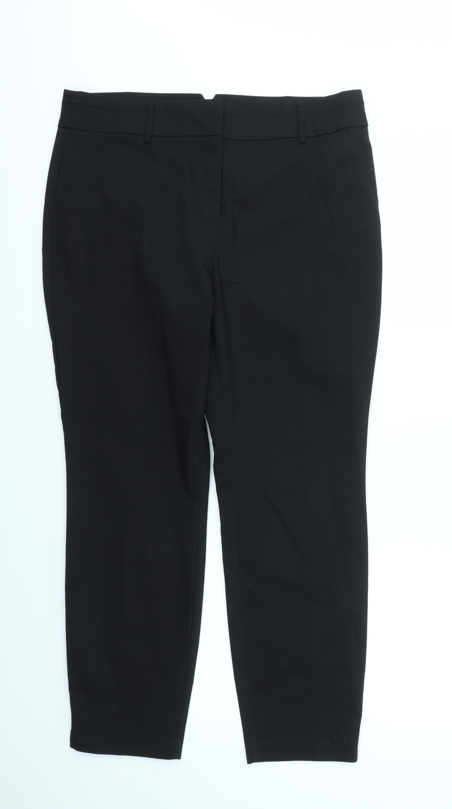 Papaya Womens Black   Trousers  Size 16 L27 in