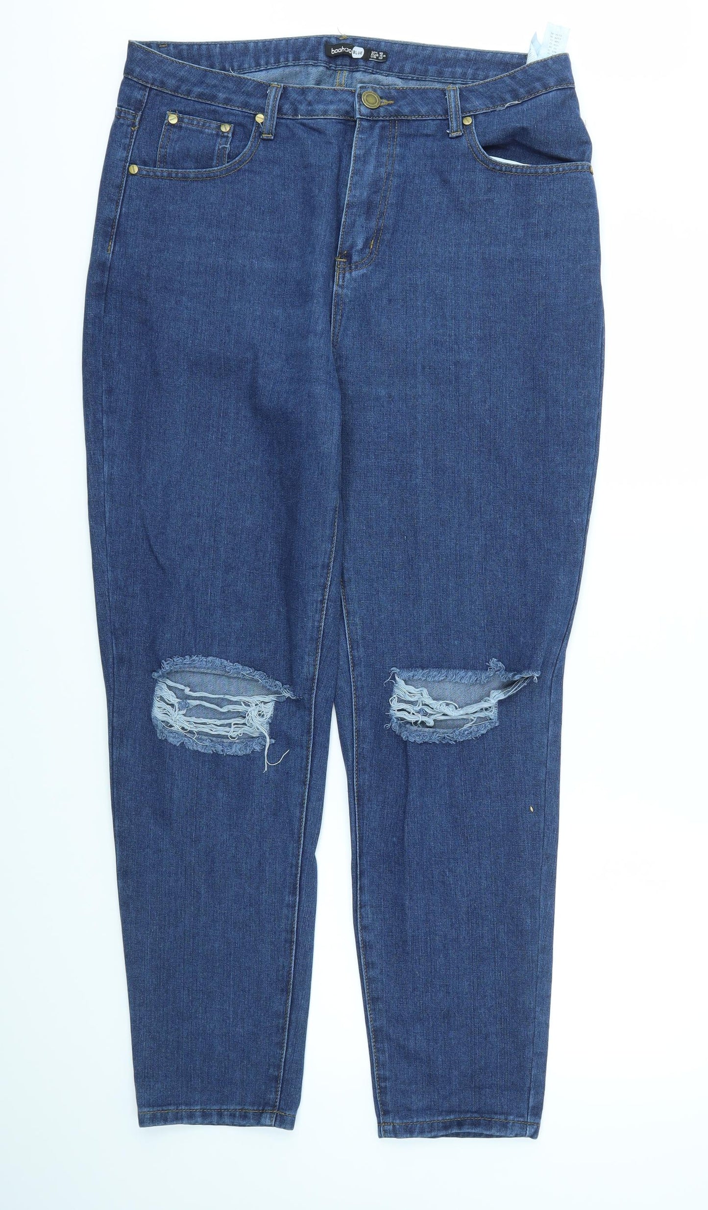 Boohoo Womens Blue   Skinny Jeans Size 16 L31 in