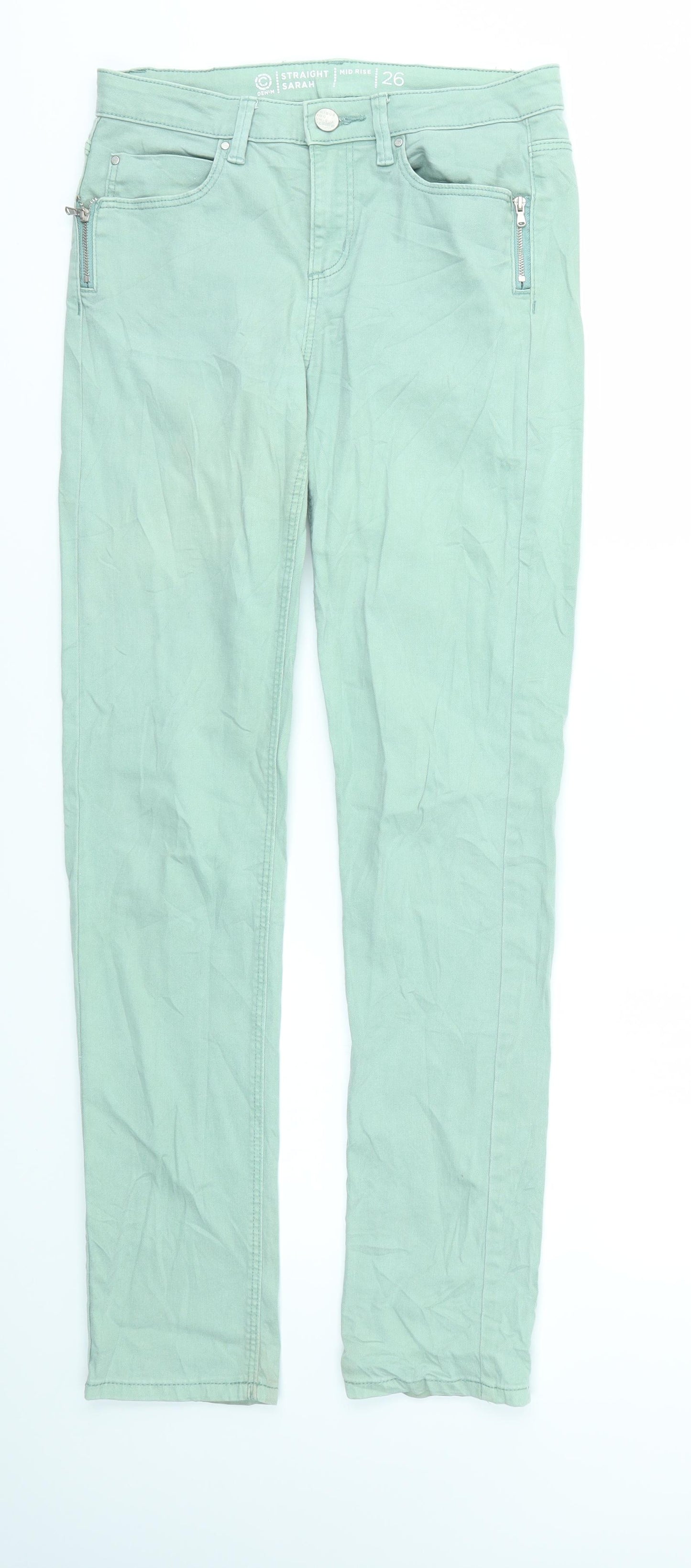 Preworn Womens Green   Skinny Jeans Size 32 in L33 in