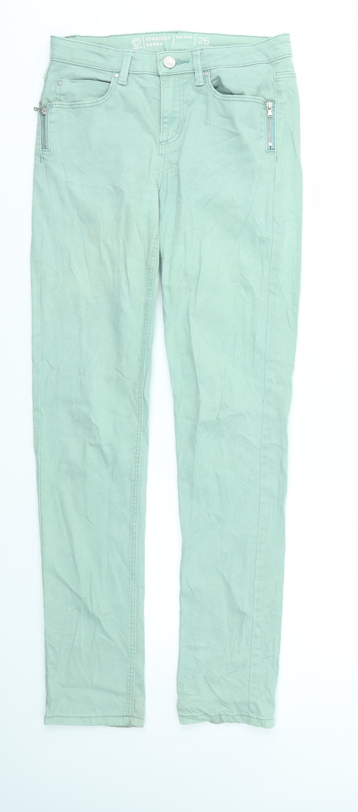 Preworn Womens Green   Skinny Jeans Size 32 in L33 in