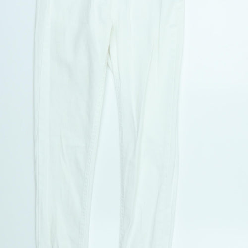 jeggings Womens White Houndstooth  Skinny Jeans Size 6 L30 in - stretch waistband