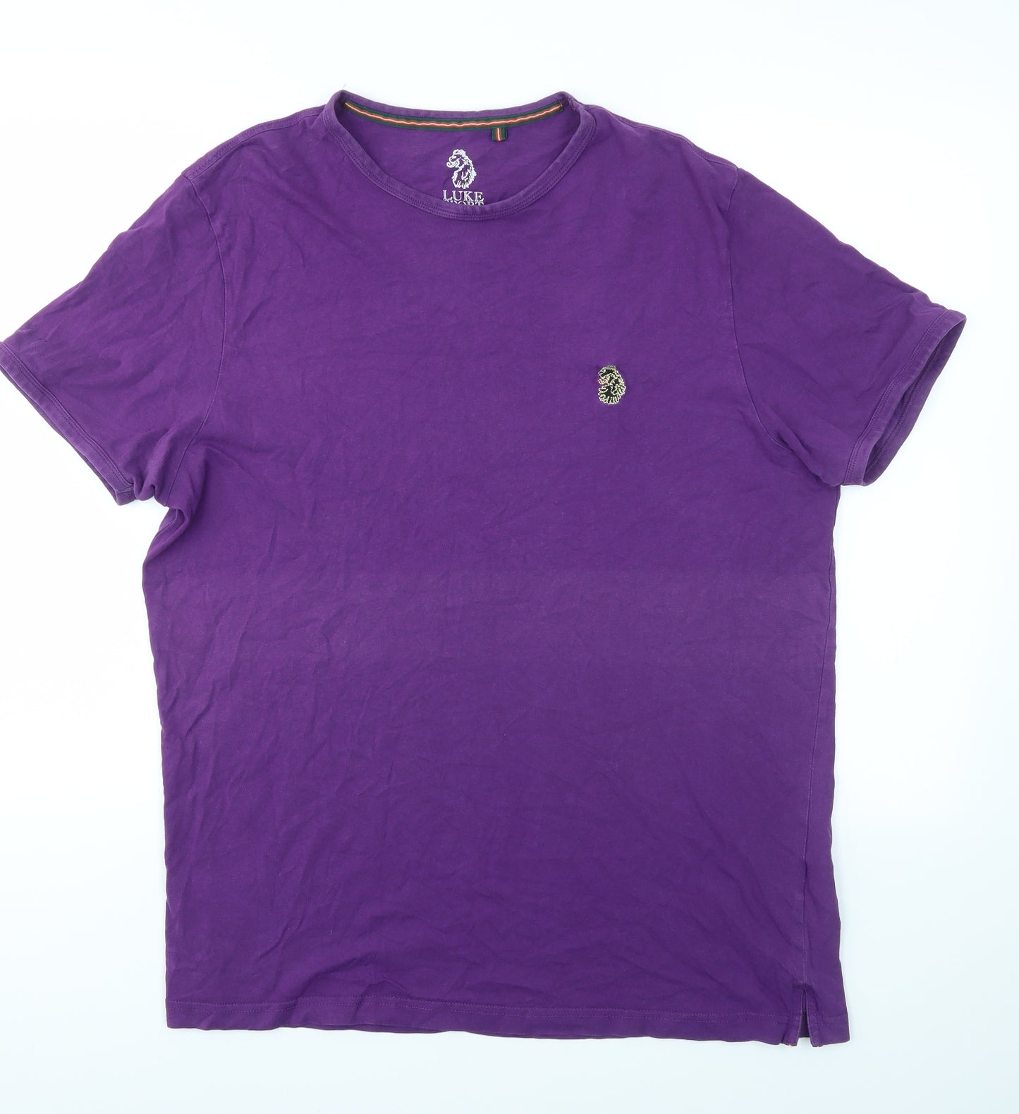 Luke Mens Purple    T-Shirt Size M