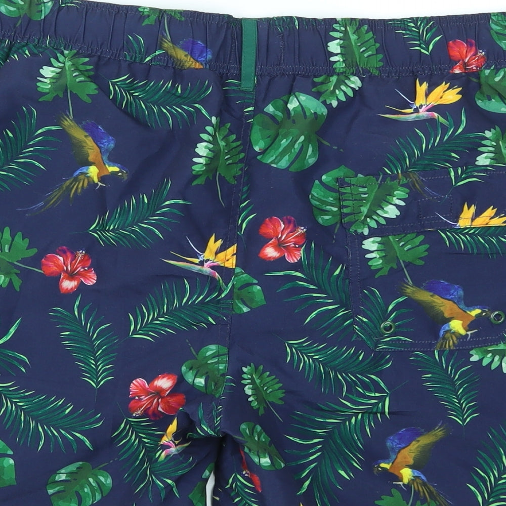 Steel & Jelly Mens Multicoloured Geometric  Sweat Shorts Size XL - stretch waistband