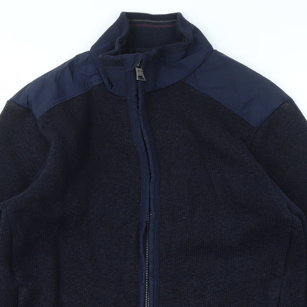 M&S Mens Blue   Full Zip Hoodie Size S