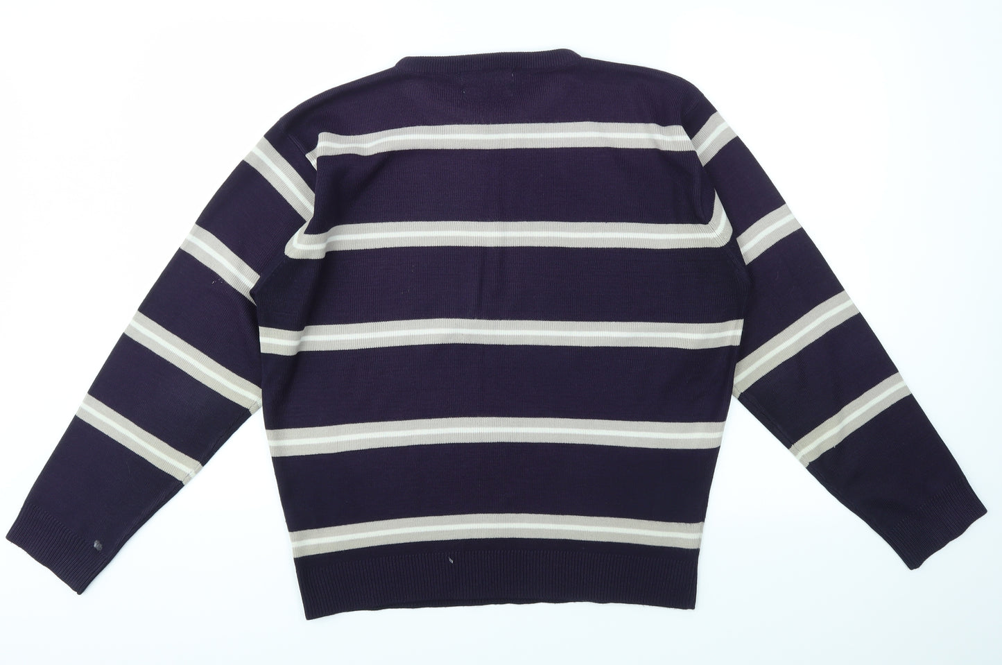 RRAPIDFIRE Mens Purple Striped  Pullover Sweatshirt Size S