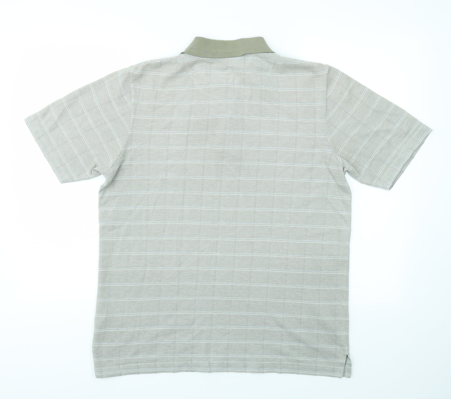 BHS Mens Grey Striped   Polo Size S