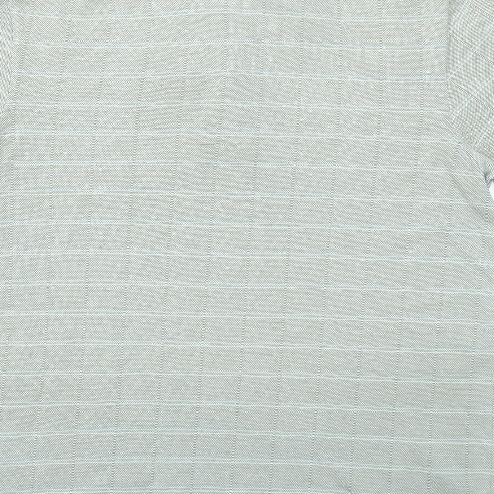 BHS Mens Grey Striped   Polo Size S