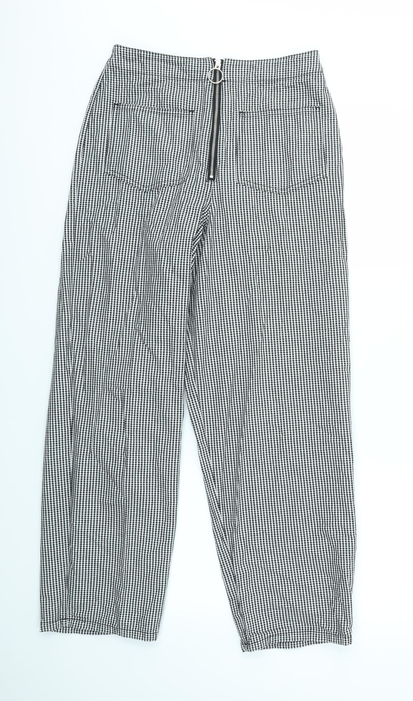 ASOS Womens Grey Check  Trousers  Size 10 L29 in