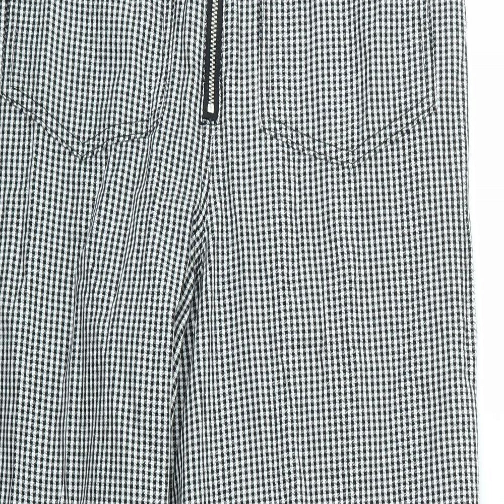 ASOS Womens Grey Check  Trousers  Size 10 L29 in