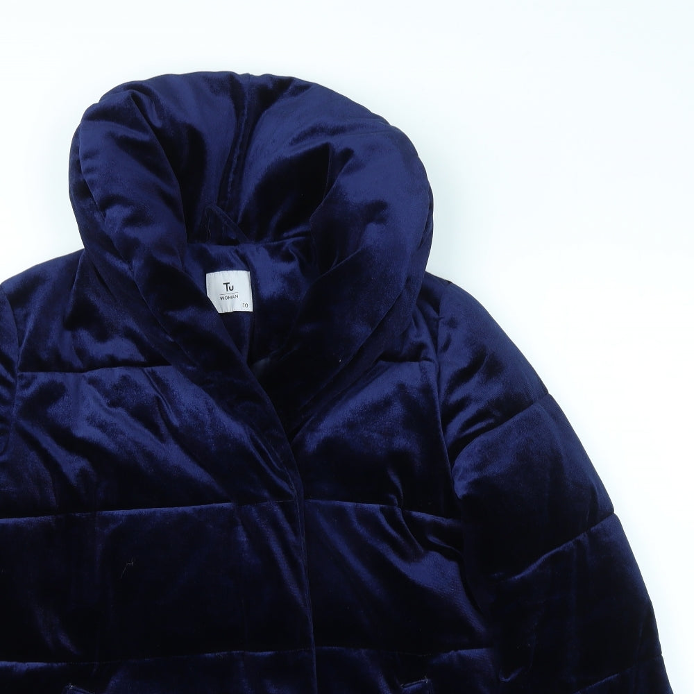 TU Womens Blue   Jacket Coat Size 10