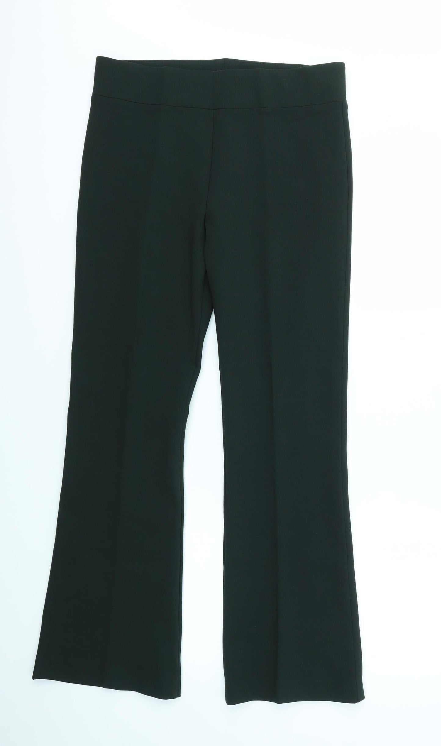 M&S Womens Green   Trousers  Size 14 L30 in - stretch waistband