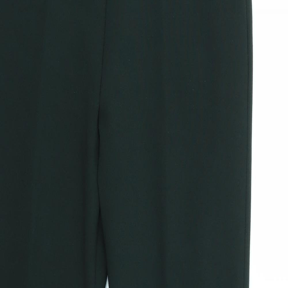 M&S Womens Green   Trousers  Size 14 L30 in - stretch waistband