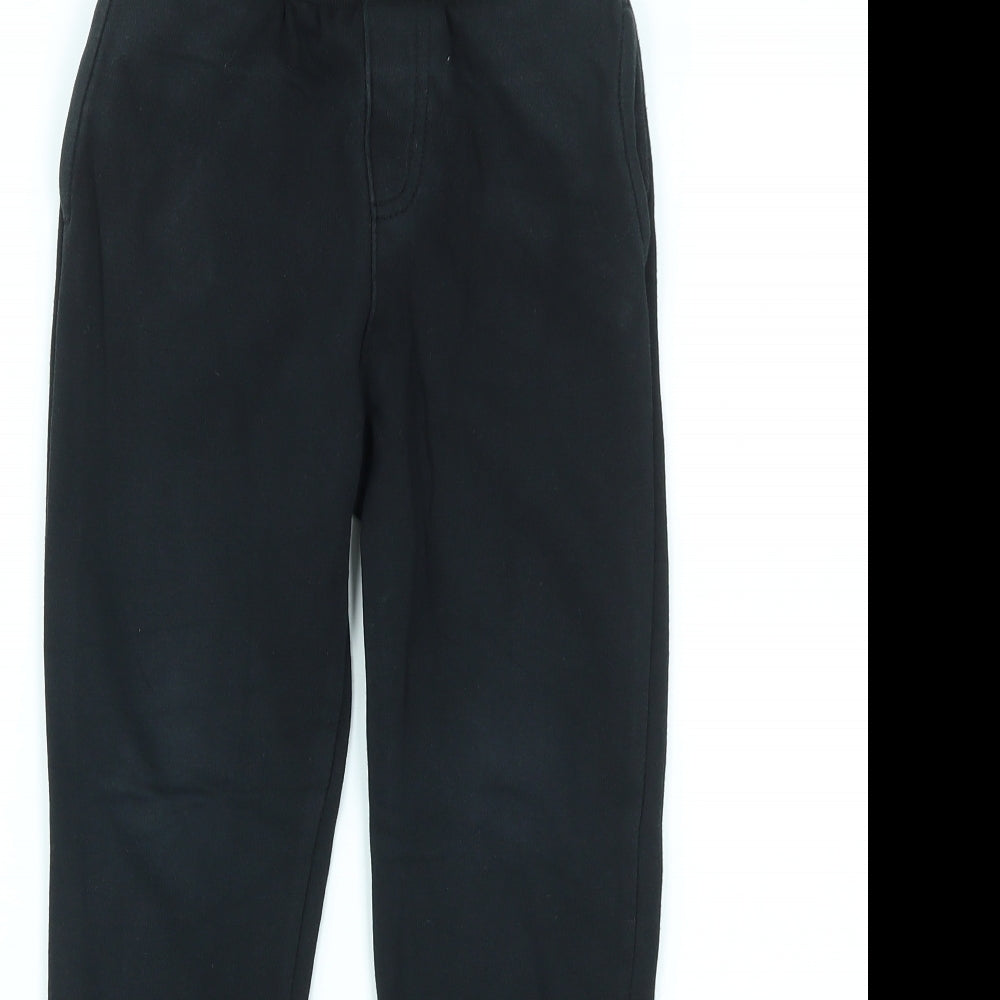 George Boys Black   Jogger Trousers Size 7 Years