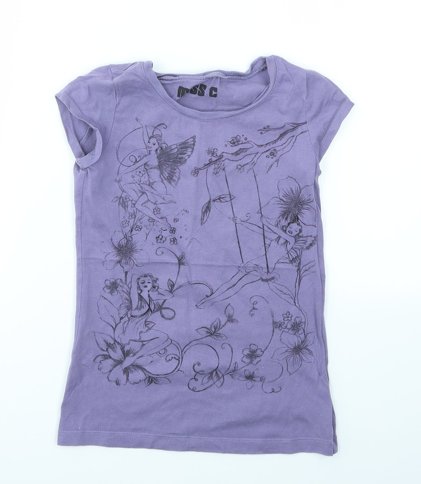 Cherokee Girls Purple   Basic T-Shirt Size 9-10 Years