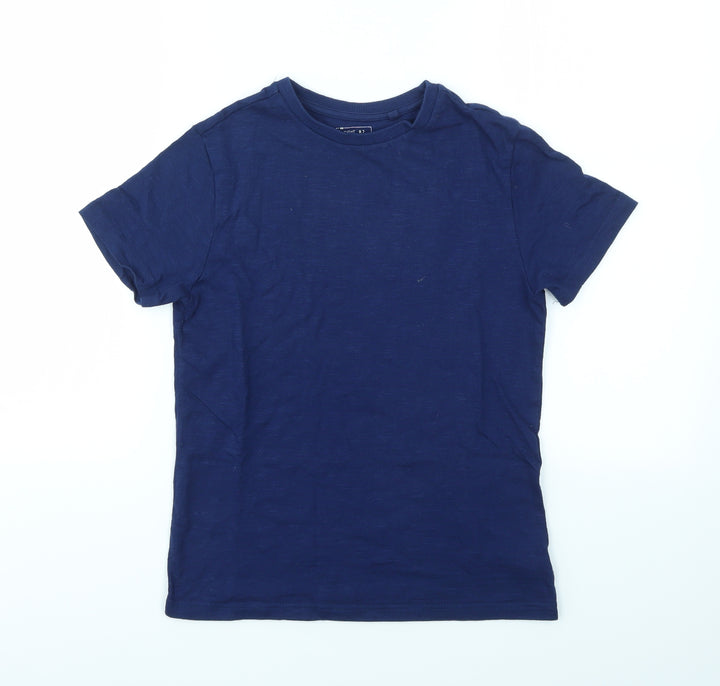 NEXT Boys Blue Houndstooth  Basic T-Shirt Size 9 Years