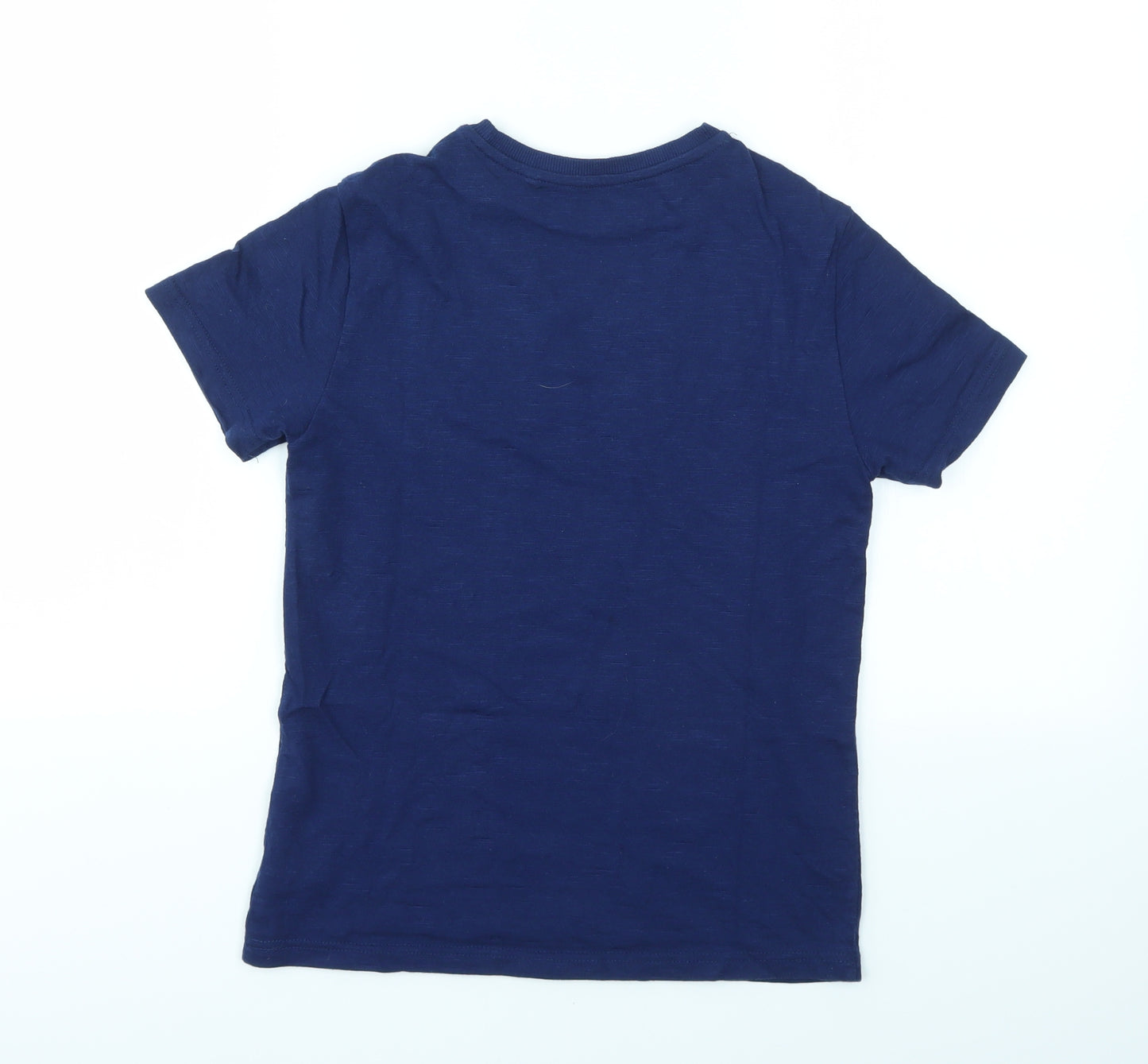 NEXT Boys Blue Houndstooth  Basic T-Shirt Size 9 Years
