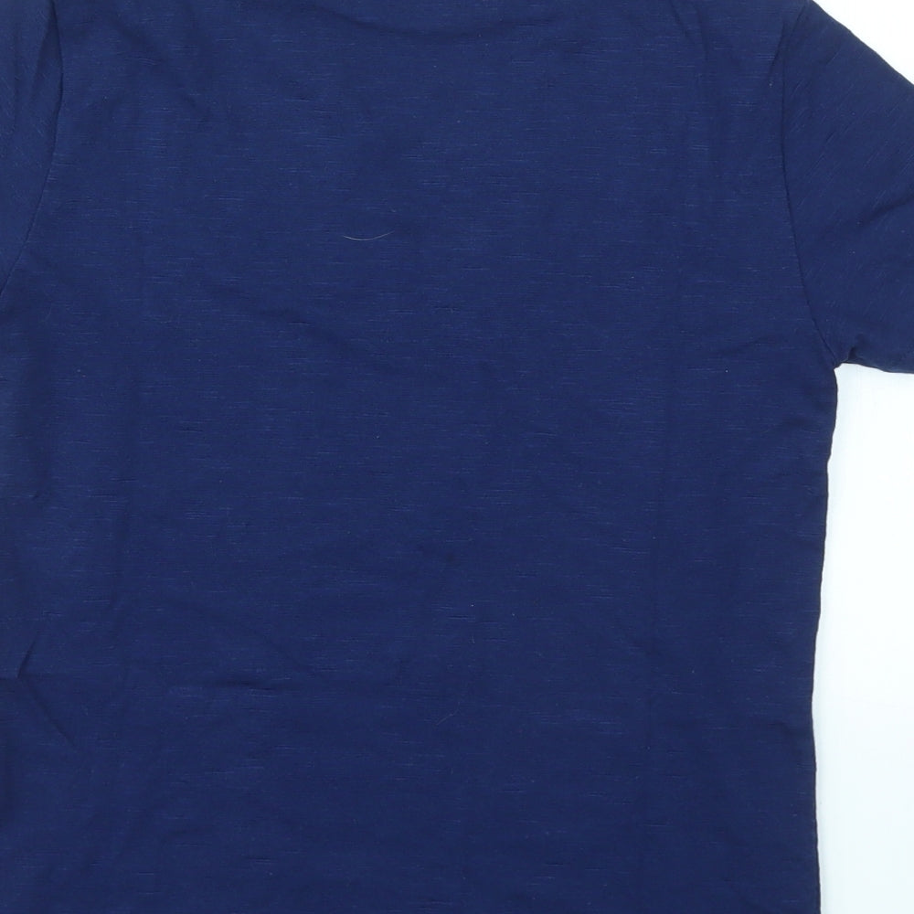 NEXT Boys Blue Houndstooth  Basic T-Shirt Size 9 Years