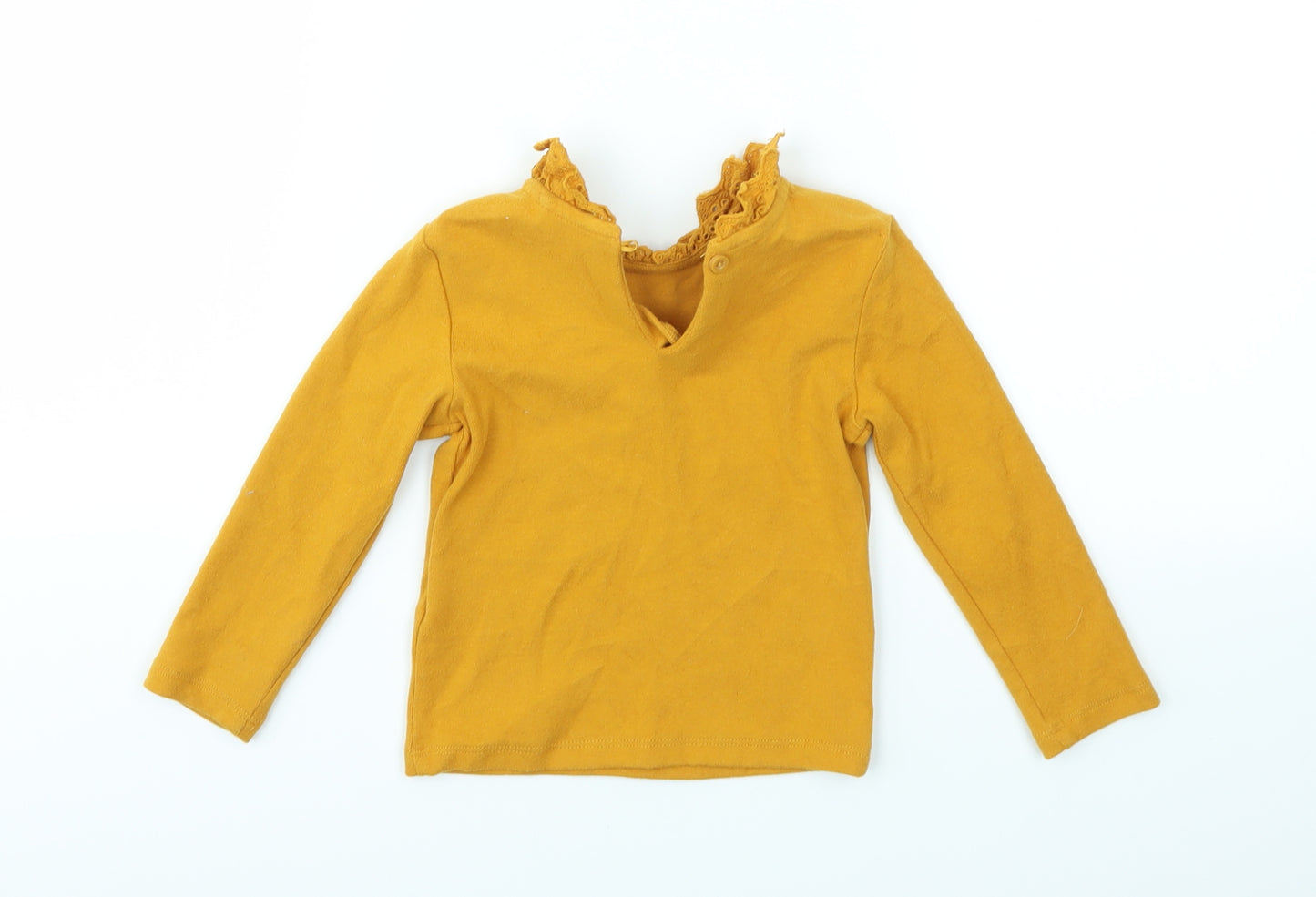 NEXT Girls Yellow   Basic T-Shirt Size 12-18 Months