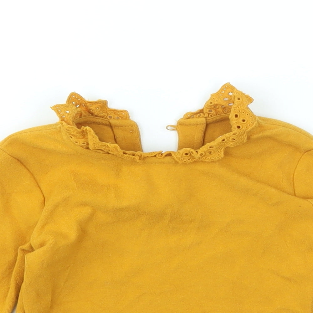 NEXT Girls Yellow   Basic T-Shirt Size 12-18 Months
