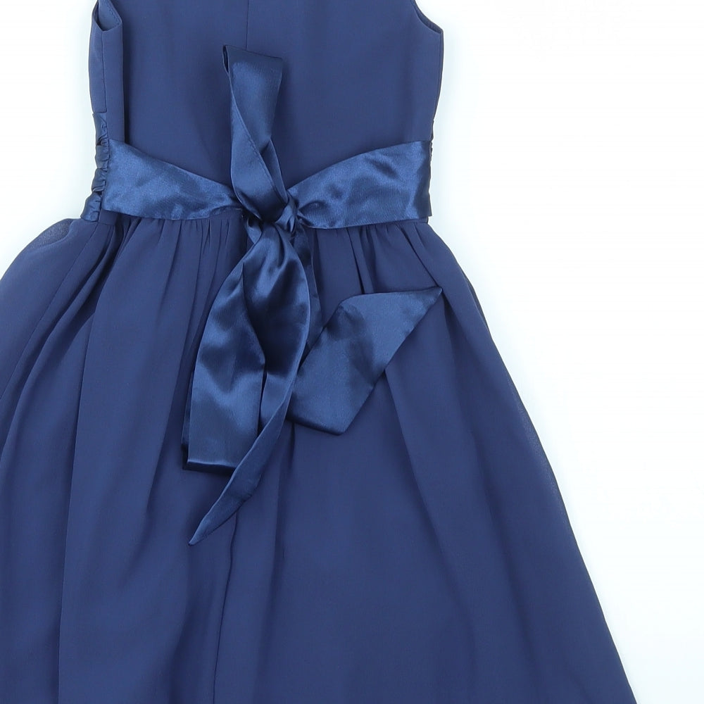 IEFIEL Girls Blue   Fit & Flare  Size 2 Years