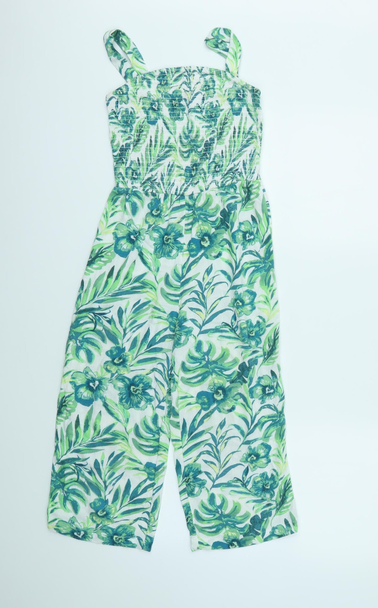 Nutmeg Girls Green Geometric  Jumpsuit One-Piece Size 9-10 Years