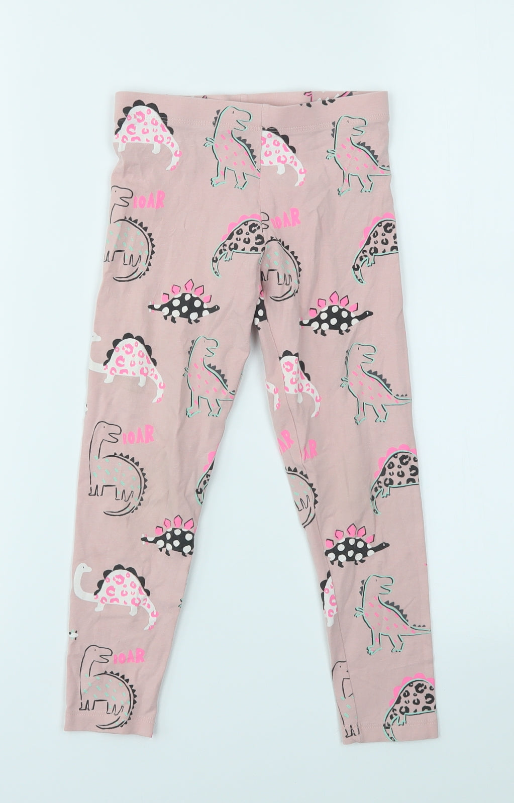 M&S Girls Multicoloured Argyle/Diamond  Jogger Trousers Size 5-6 Years