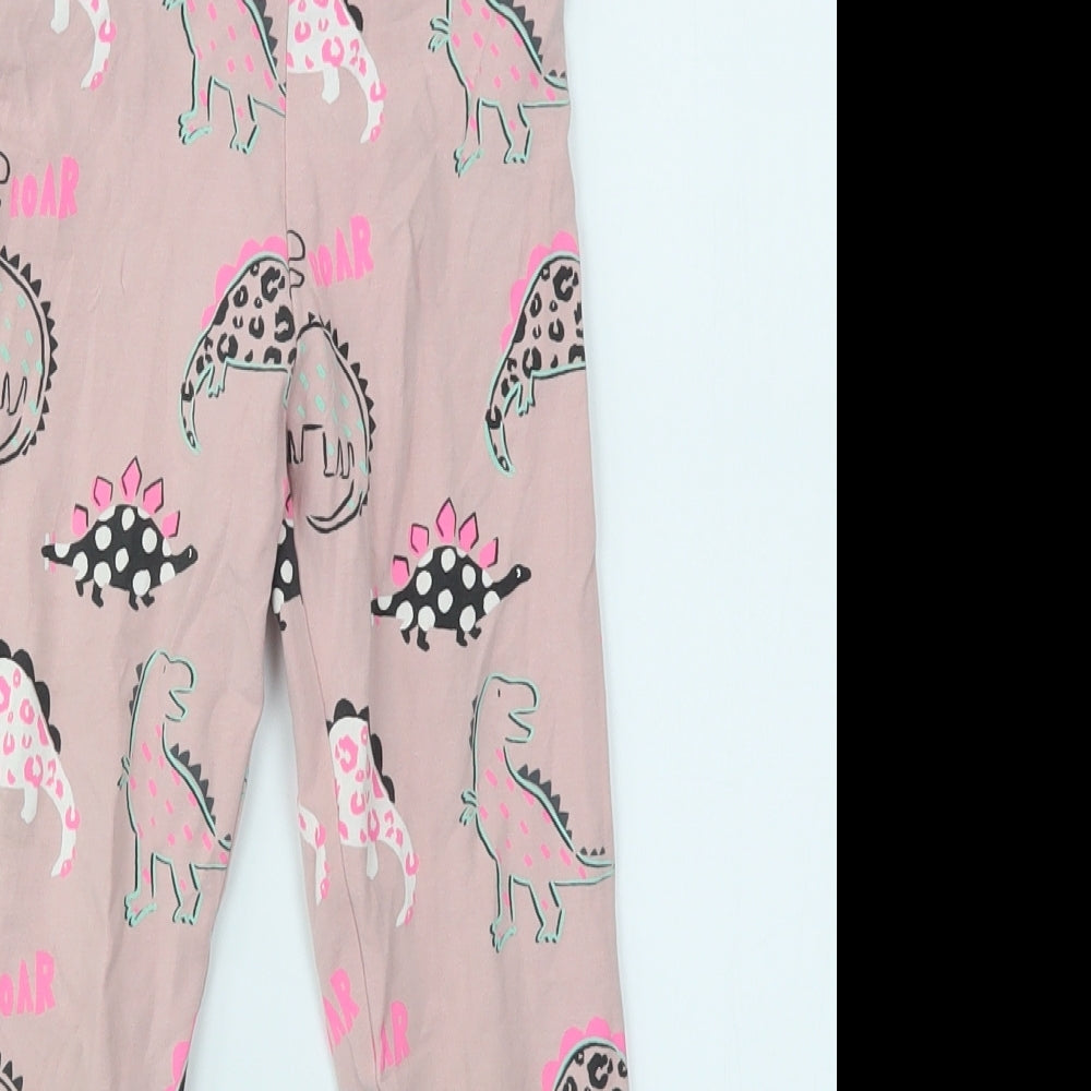 M&S Girls Multicoloured Argyle/Diamond  Jogger Trousers Size 5-6 Years