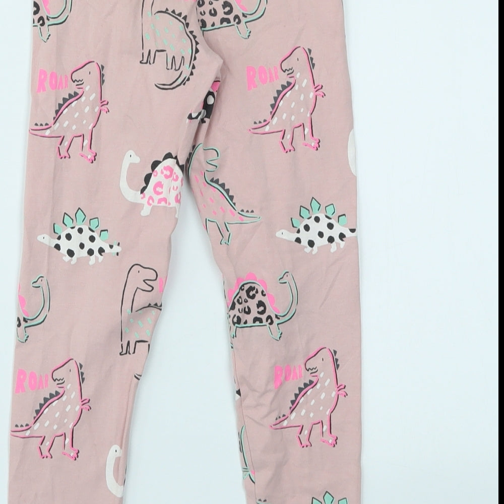 M&S Girls Multicoloured Argyle/Diamond  Jogger Trousers Size 5-6 Years