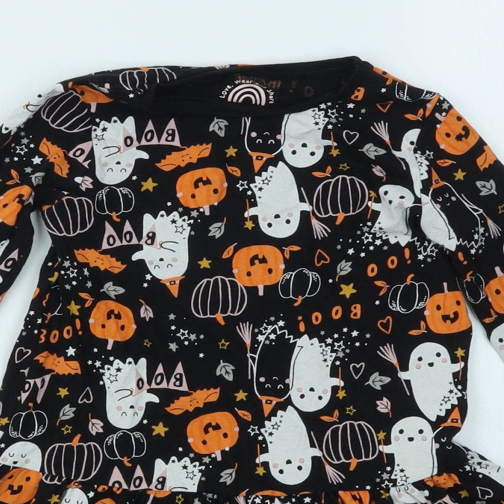 F&F Girls Multicoloured Geometric  Fit & Flare  Size 5-6 Years