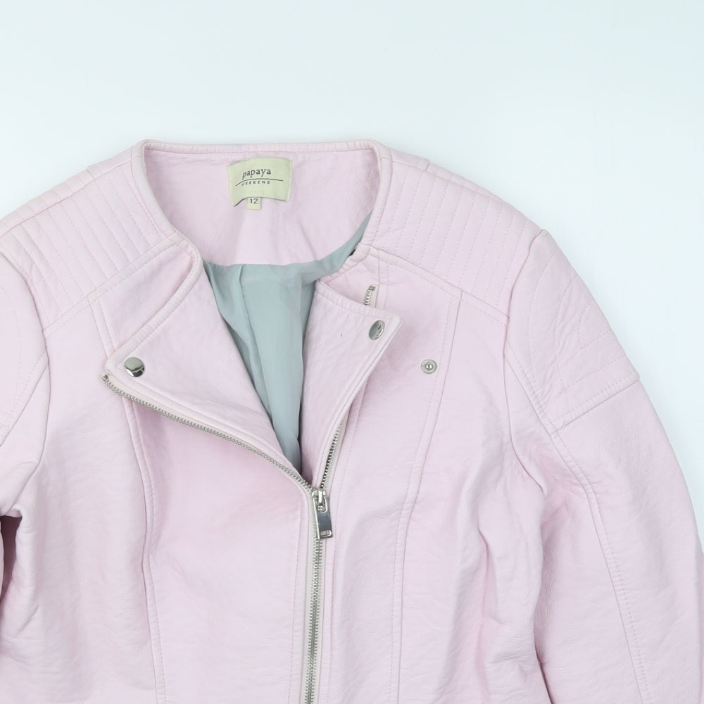 Papaya Womens Pink   Jacket Coat Size 12