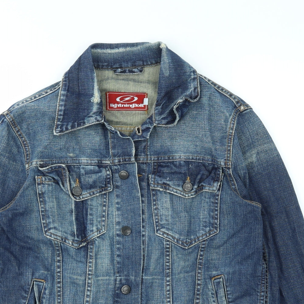 Lightning Bolt Mens Blue   Jacket  Size XS