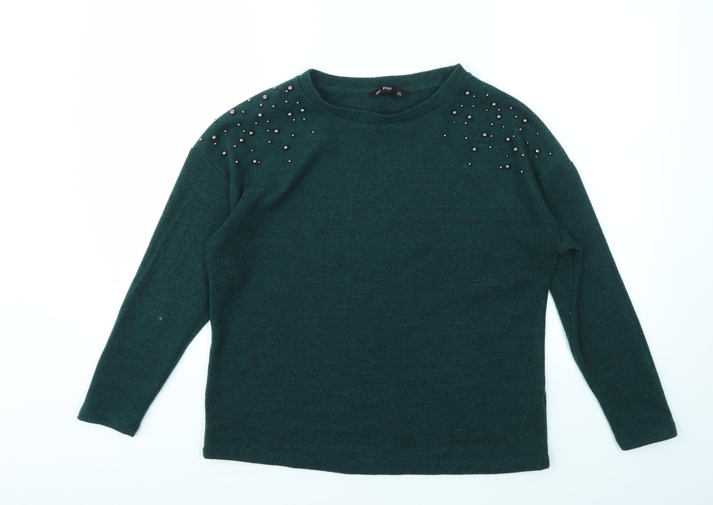 F&F Womens Green   Pullover Jumper Size 8
