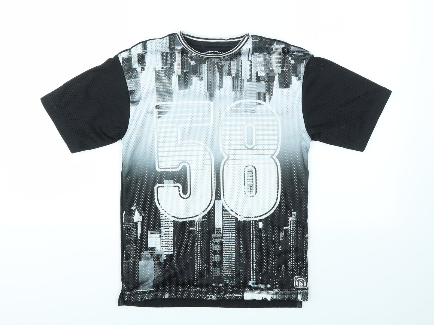 F&F Boys Black   Basic T-Shirt Size 7-8 Years